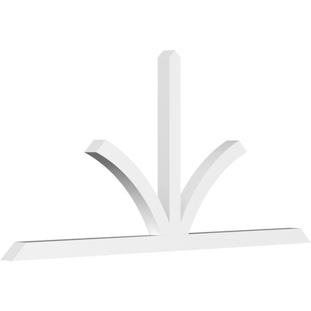 Ekena Millwork Richland Architectural Grade PVC Gable Bracket, 108"W x 49 1/2"H x 4"D x 4"F, 11/12 Pitch GBP108X50X0404RIC00